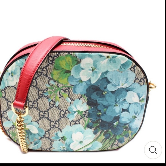 Gucci GG Supreme mini Blooms Chain Crossbody/Shoulderstrap - Picture 9 of 11